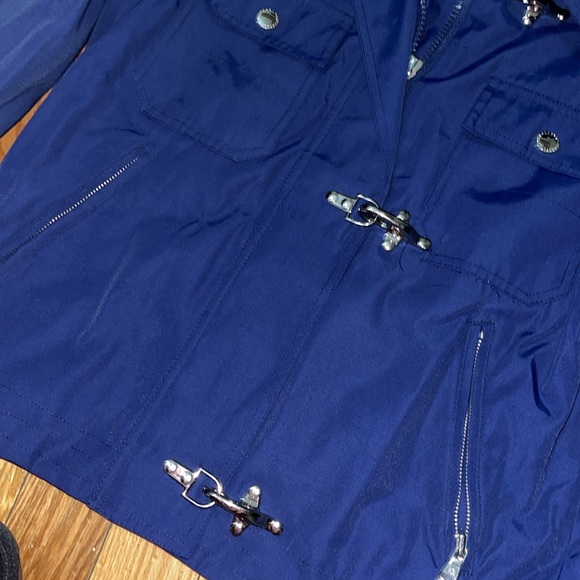 Lauren Ralph Lauren size medium Royal Blue zip up moto style jacket - Picture 3 of 10